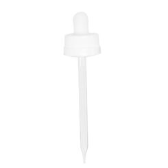 22-400 White Child Resistant Glass Dropper (110mm)