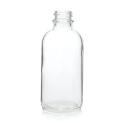 4 oz Boston Round Clear Glass Bottle with 22-400 Neck Finish