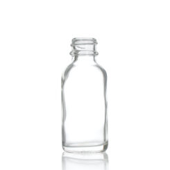 1 oz Boston Round Glass Clear Bottle with 20-400 Neck Finish