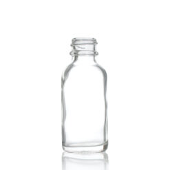 1 oz Boston Round Glass Clear Bottle with 20-400 Neck Finish
