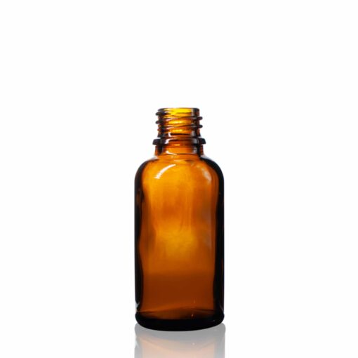 Amber Glass Bottles - Boston Round - Containers & Accessories - Our Products