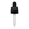 18-400 Black Child Resistant with Tamper Evident Seal Plastic Pipette Graduated Dropper (65mm)