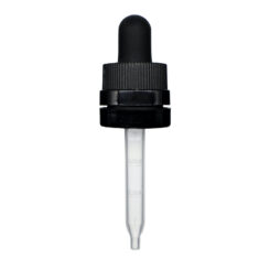 18-400 Black Child Resistant with Tamper Evident Seal Plastic Pipette Graduated Dropper (65mm)