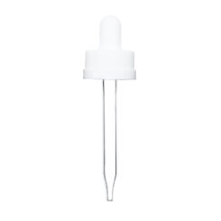 20-400 White Child Resistant Glass Dropper (76mm)