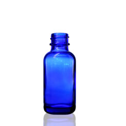 1 oz Boston Round Glass Cobalt Blue Bottle with 20-400 Neck Finish