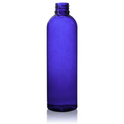 4 oz PET Cobalt Blue Cosmo Round Bottle with 20-410 Neck Finish