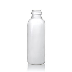 2 oz PET White Short Cosmo Round Bottle with 20-410 Neck Finish