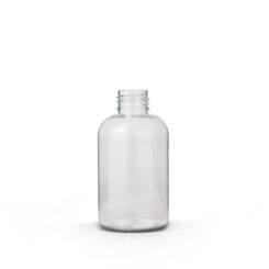 4 oz Clear PET Plastic Squat Boston Round Bottles 24-410 Neck Finish PET Squat Boston Bottles