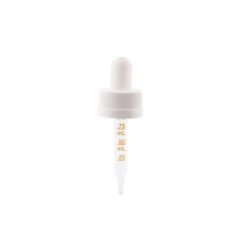 18-400 White PP Plastic Child Resistant Dropper with 58 mm Straight Medical Graduated Glass Pipette x1400