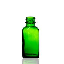 1 oz Boston Round Glass Green Bottle with 20-400 Neck Finish