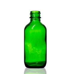 2 oz Boston Round Green Glass Bottle with 20-400 Neck Finish