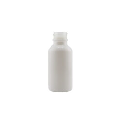 30ml Glossy White Boston Round Glass Bottle with 20-400 Neck Finish x264