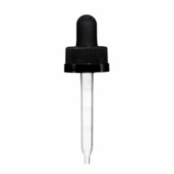 18-400 Black Child Resistant Graduated Plastic Pipette Dropper (65mm)