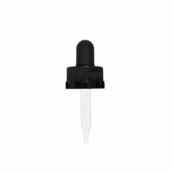 18-400 Black Child Resistant Glass Dropper (48mm)