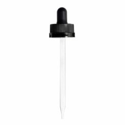 22-400 Black Child Resistant Glass Dropper (110mm)