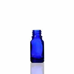10 ml Cobalt Blue Euro Round Glass Bottle with 18-DIN Neck Finish by FH Packaging for FHPKG