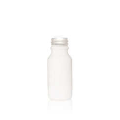 15 ml Glossy White Euro Round Glass Bottle with 18 DIN Neck Finish Glass Bottles Wholesale Bulk Packaging by FH Packaging