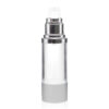 30 ml Clear Styrene Plastic Bottle with Silver Airless Pump and Cap (Set) Cosmetic Wholesale Bulk Packaging FH packaging