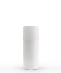 80 ml White Polypropylene Airless Pump Bottle with White Snap Cap and Overcap