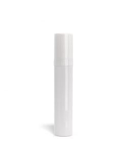 10 ml White Polypropylene Airless Pump Bottle with White Cap
