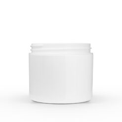 4 oz White Polypropylene Double Wall Straight Sided Jar