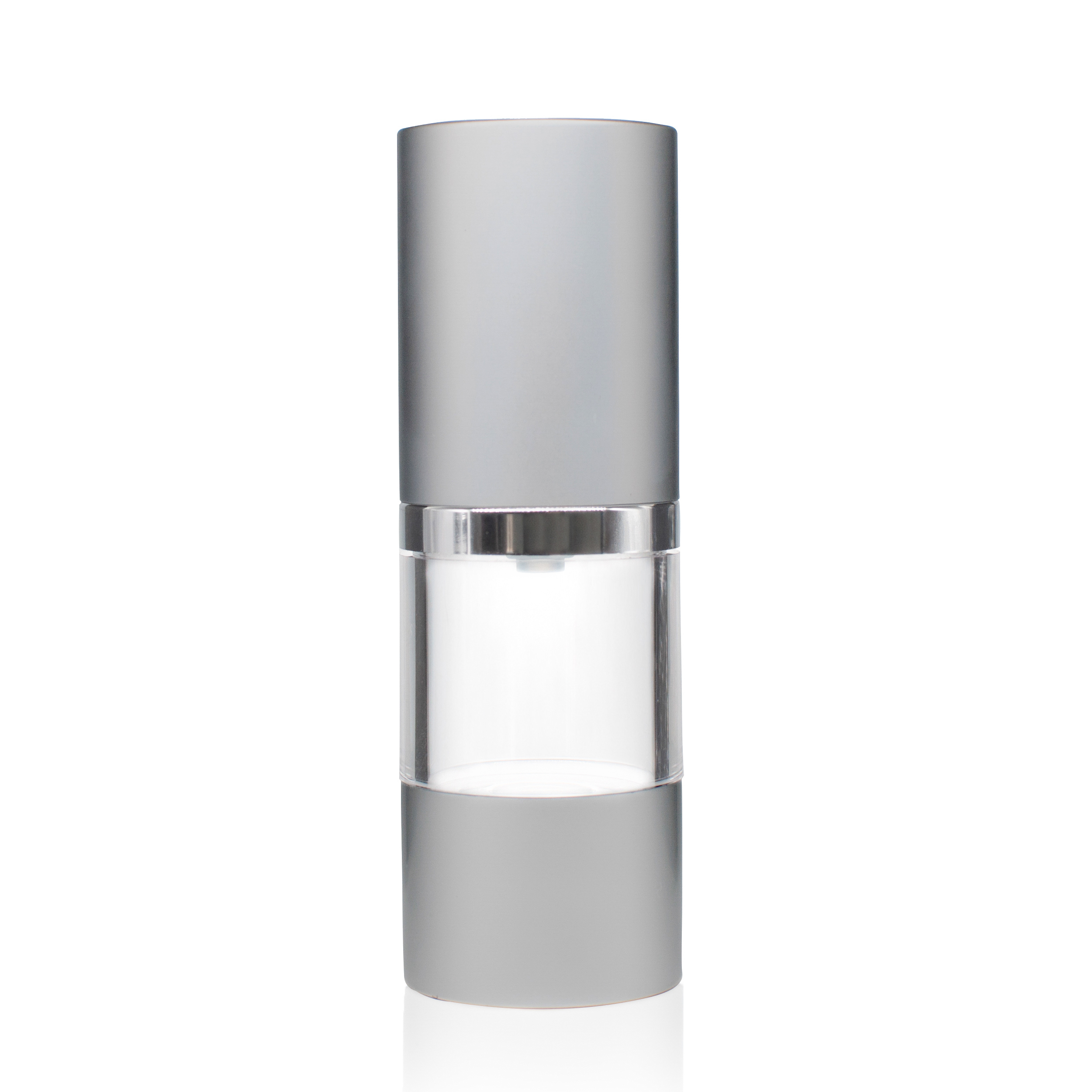 Download 15 Ml Clear Styrene Plastic Bottle With Silver Airless Pump