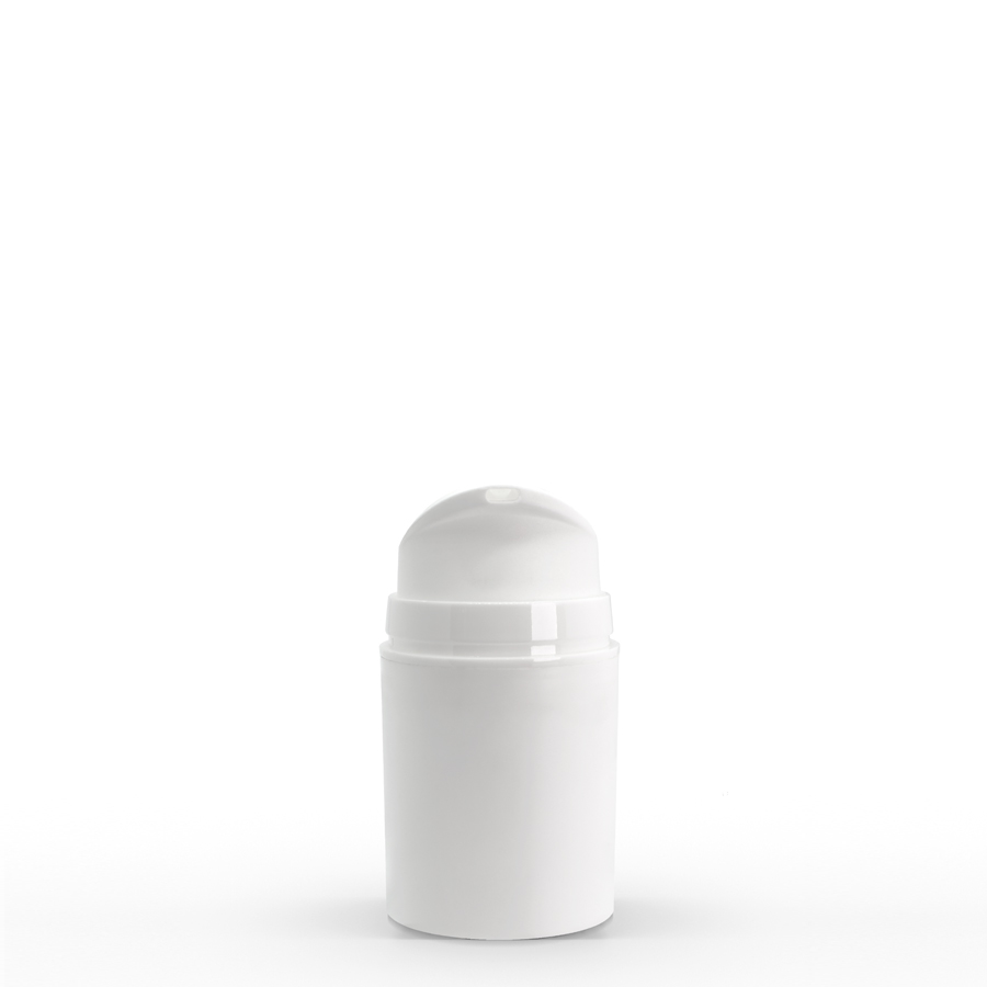 Download 50 Ml White Polypropylene Airless Pump Bottle Clear Cap Fh Packaging