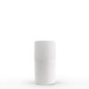 50 ml White Polypropylene Airless Pump Bottle with White Snap Cap and Clear Cap