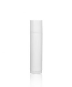 0.15 oz White Lip Balm Tube with White Cap On