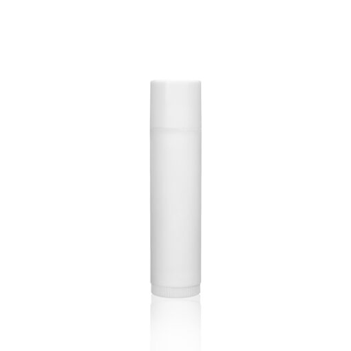 0.15 oz White Lip Balm Tube with White Cap On