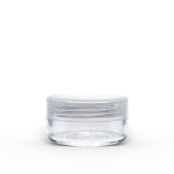 10g Clear Polystyrene Plastic Jar with Lid (Set)