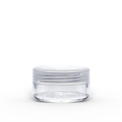 10g Clear Polystyrene Plastic Jar with Lid (Set)