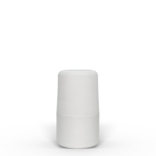 1 oz White Roll-On Deodorant Bottle with Round Edge Cap by FH Packaging for FHPKG