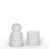 1 oz White Roll-On Deodorant Bottle with Round Edge Cap