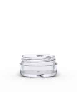 5g Clear Polystyrene Plastic Jar with Lid (Set)
