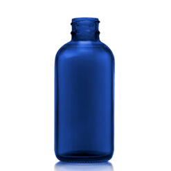 4 oz Boston Round Blue Bottle with 24-400 Neck