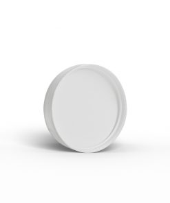 White 53-400 PP Smooth Skirt Lid with Foam Liner (Inside) GB26-054-400 / White for FH Packaging by FHPKG