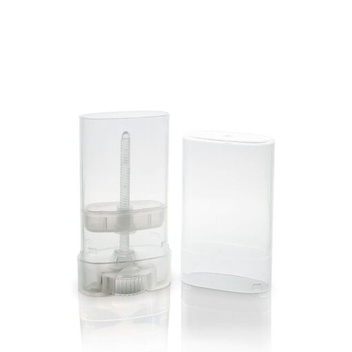 0.35 oz Clear Plastic Oval Deodorant Tubes with Cap