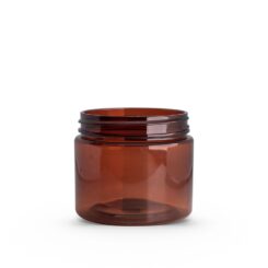 2 oz Amber PET Straight Sided Jar 48-400 Neck Finish