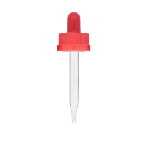 1 oz Red Child Resistant Glass Dropper (20-400)