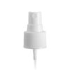 White PP 24-410 Ribbed Skirt Fine Mist Fingertip Sprayer with Clear Overcap