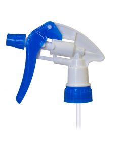 28-400 Blue & White Chemical Trigger Sprayer with 9-inch Dip Tube and Adjustable Nozzle