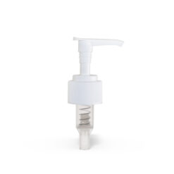 24-410 White Ribbed Skirt Saddle Lotion Pump with 190mm Dip Tube
