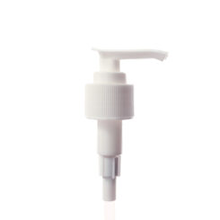 24-410 White Ribbed Skirt Saddle Lotion Pump with 190mm Dip Tube