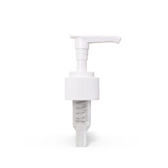 24-410 White Ribbed Skirt Lotion Pump with 245mm Dip Tube