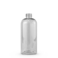 16 oz PET Clear Boston Round Bottle with 28-410 Neck Finish