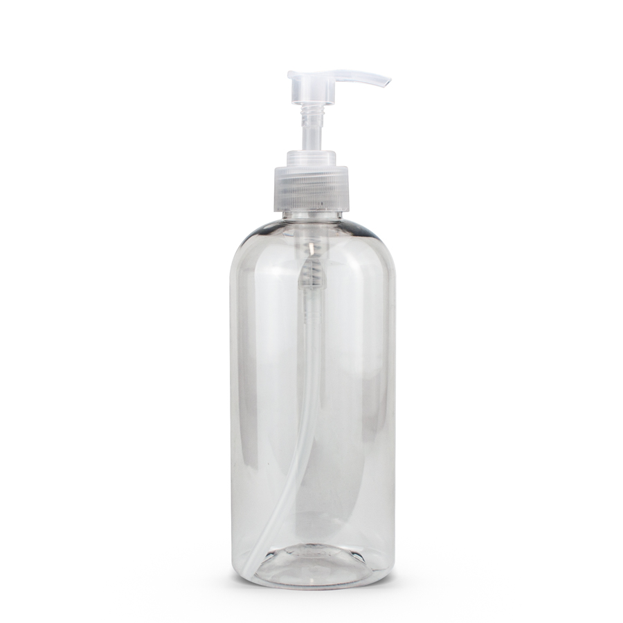 Download 16 Oz Clear Pet Boston Round Lotion Bottle With 245mm Lotion Pump Fh Packaging