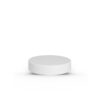 White 48-400 PP Smooth Skirt Lid with Foam Liner