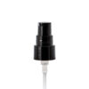 Black 20-410 Smooth Skirt Dispensing Treatment Pump with Clear Cap and 115mm Dip Tube