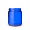 9 oz 70-400 Cobalt Blue Straight Sided Round Glass Jar
